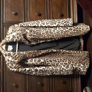 Faux fur jaguar print women's Jackie, Loft brand